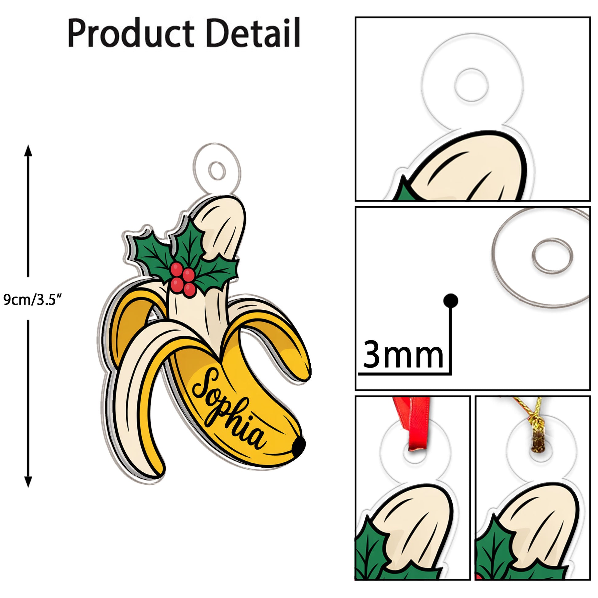 Banana Acrylic Ornament Acrylic Ornament Christmas Gift