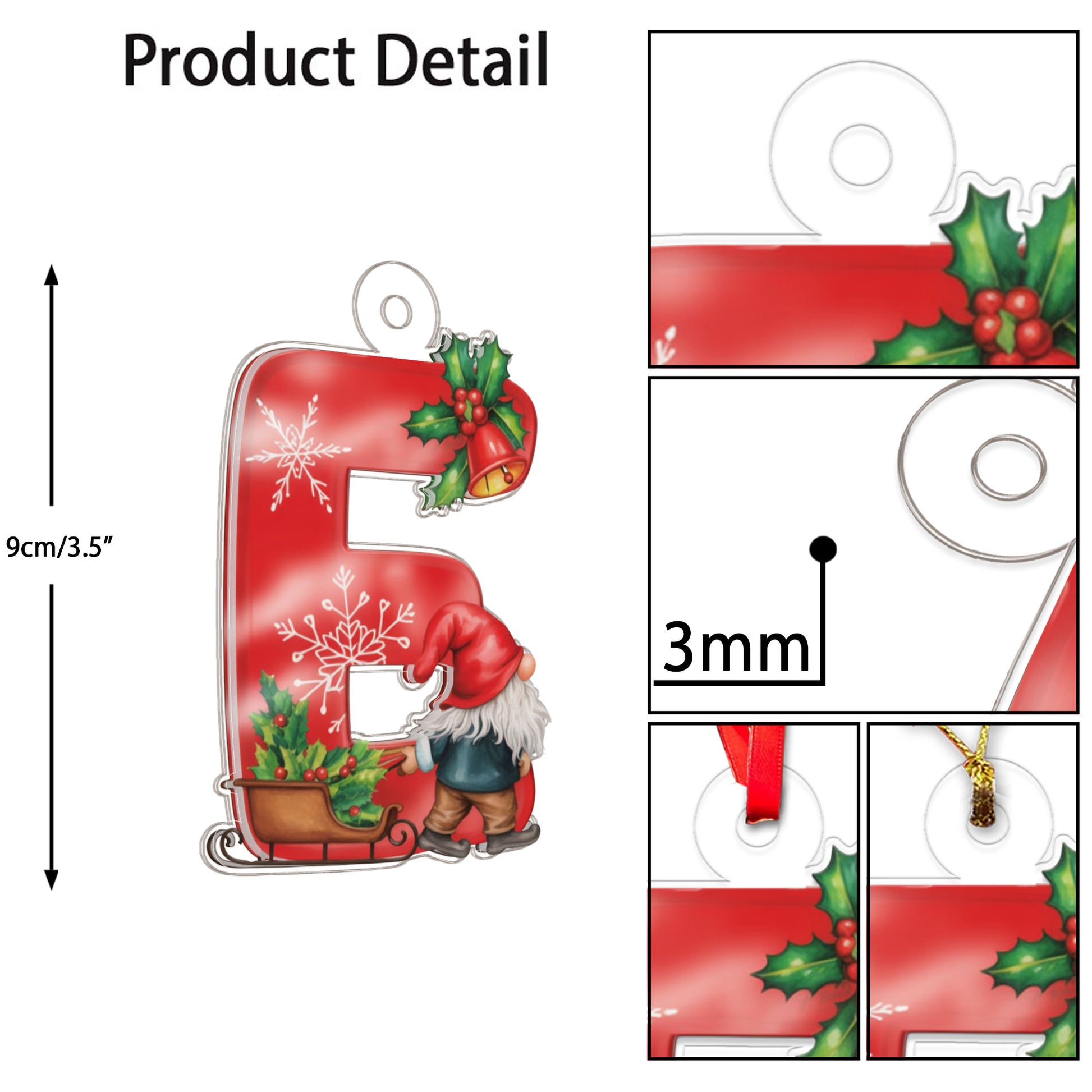 Christmas Initial Letter E Christmas Tree Acrylic Ornament Christmas Gift