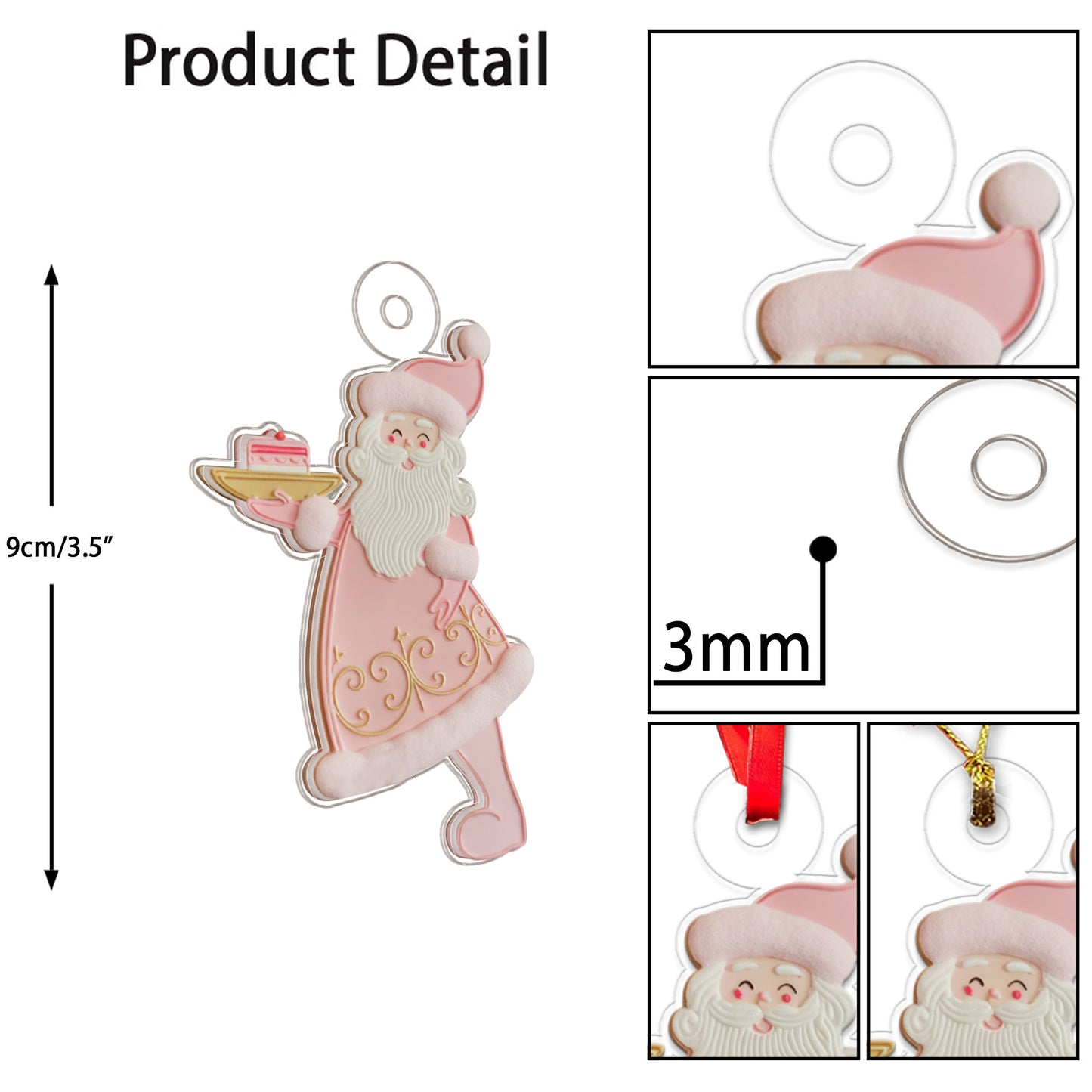 Personalized Santa Claus Macaron Acrylic Ornament Christmas Gift