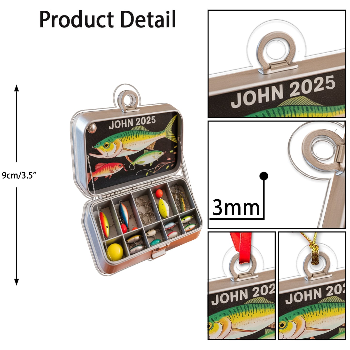 Fishing Tackle Box Acrylic Ornament Christmas Gift