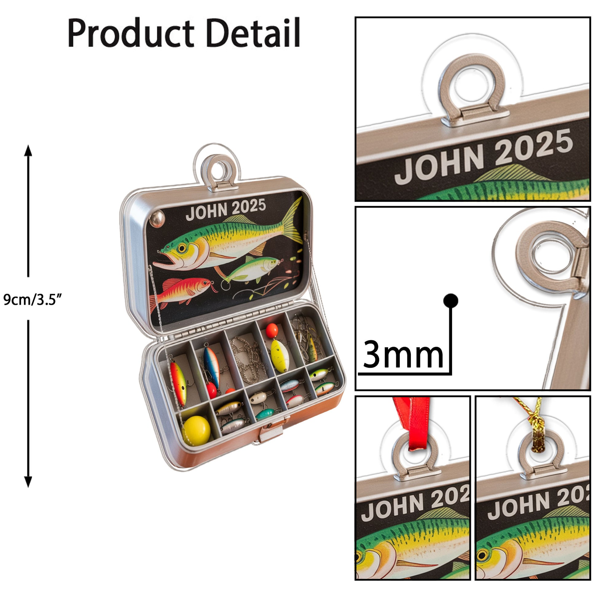 Fishing Tackle Box Acrylic Ornament Christmas Gift