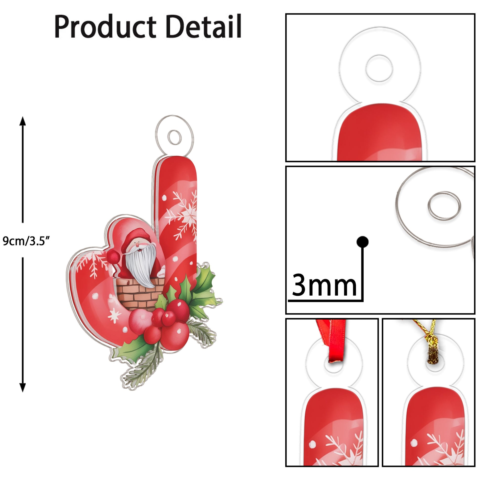 Letter J Acrylic Ornament copy Acrylic Ornament Christmas Gift