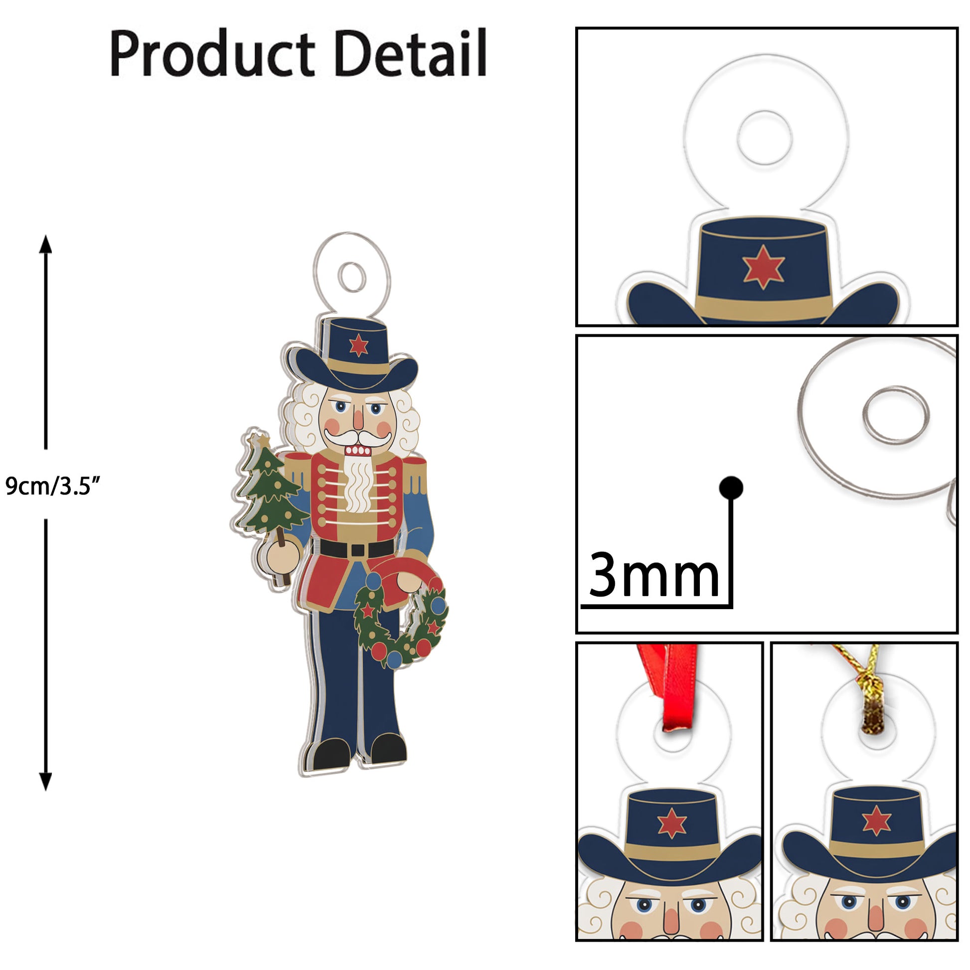 Nutcracker Ornament Acrylic Ornament Christmas Gift