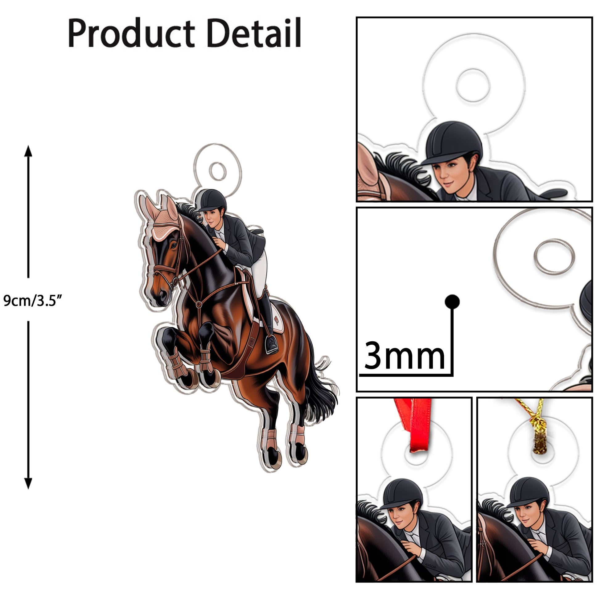 Personalized Acrylic Ornament For Horse Lover 1 Acrylic Ornament Christmas Gift