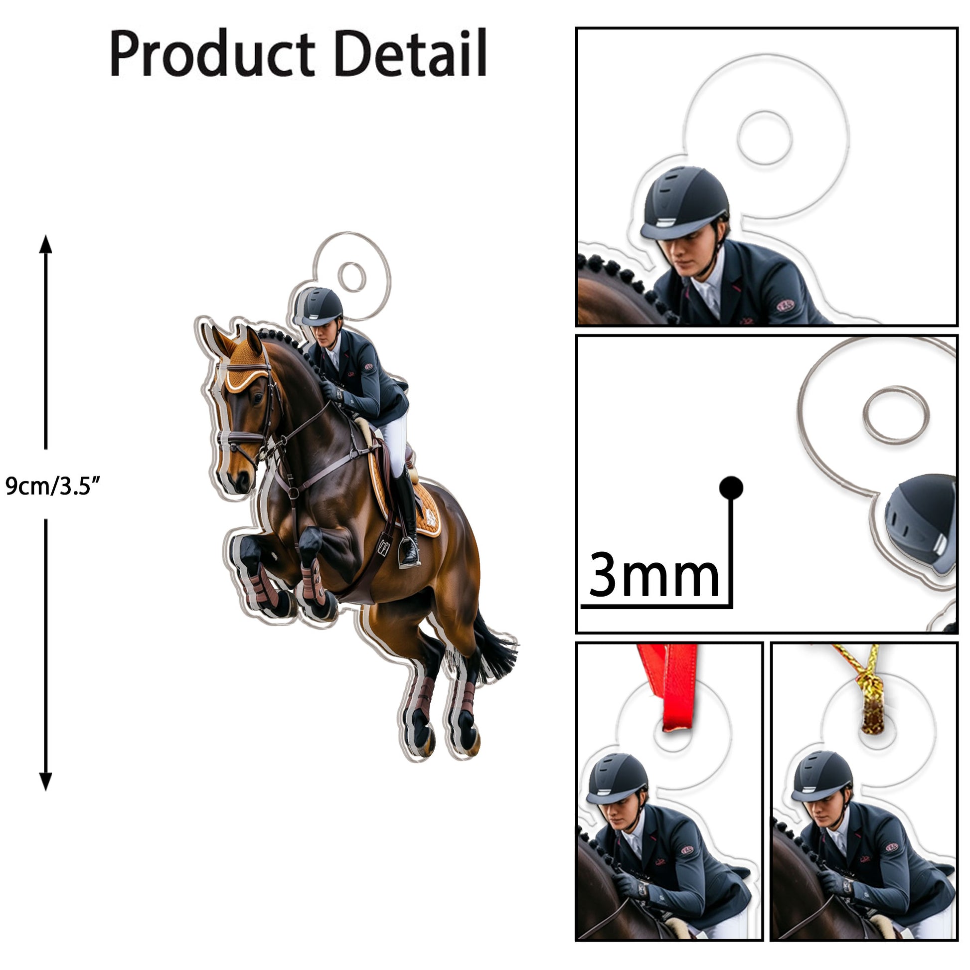Personalized For Horse Lover 2 Acrylic Ornament Christmas Gift
