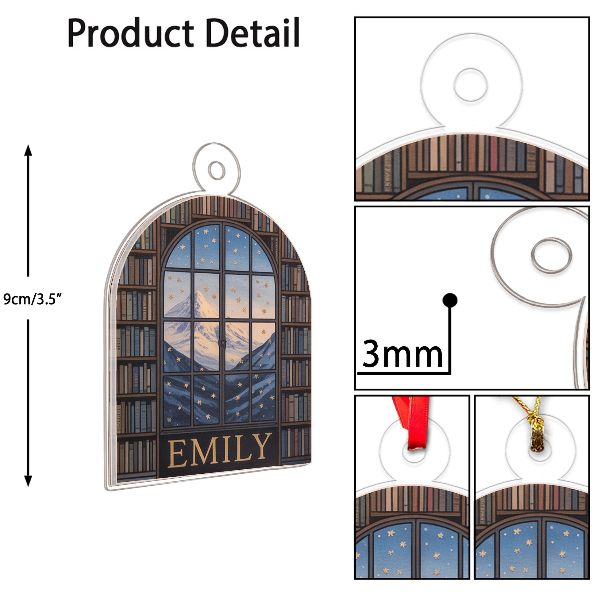 Personalized Night Court Bookshelf Acrylic Ornament Christmas Gift