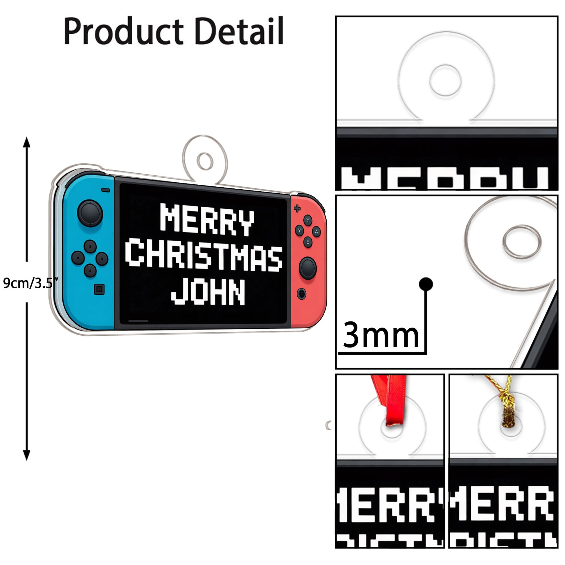 Personalized Video Game Ornament, Custom Gamer Christmas Ornament, Video Game Lover Gift, Holiday Decoration Keepsake, Unique Xmas Ornament