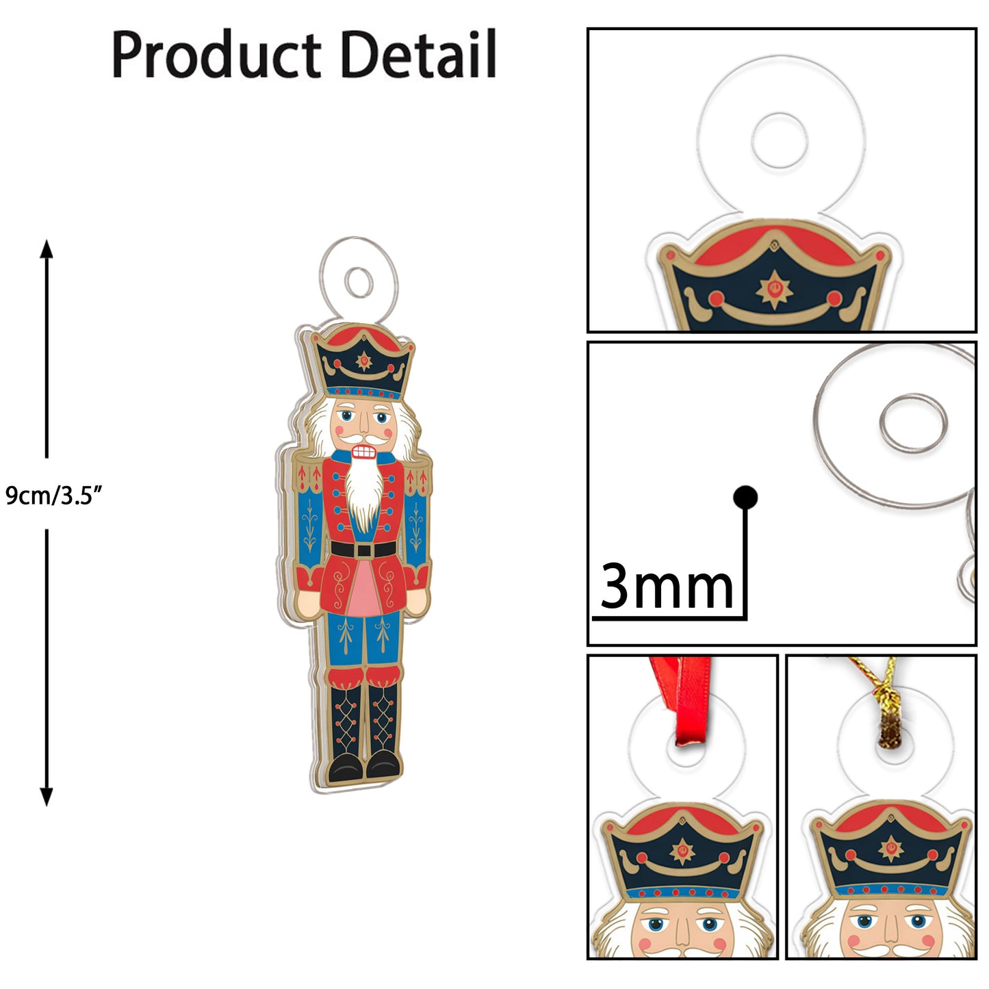Nutcracker Ornament 3 Acrylic Ornament Christmas Gift