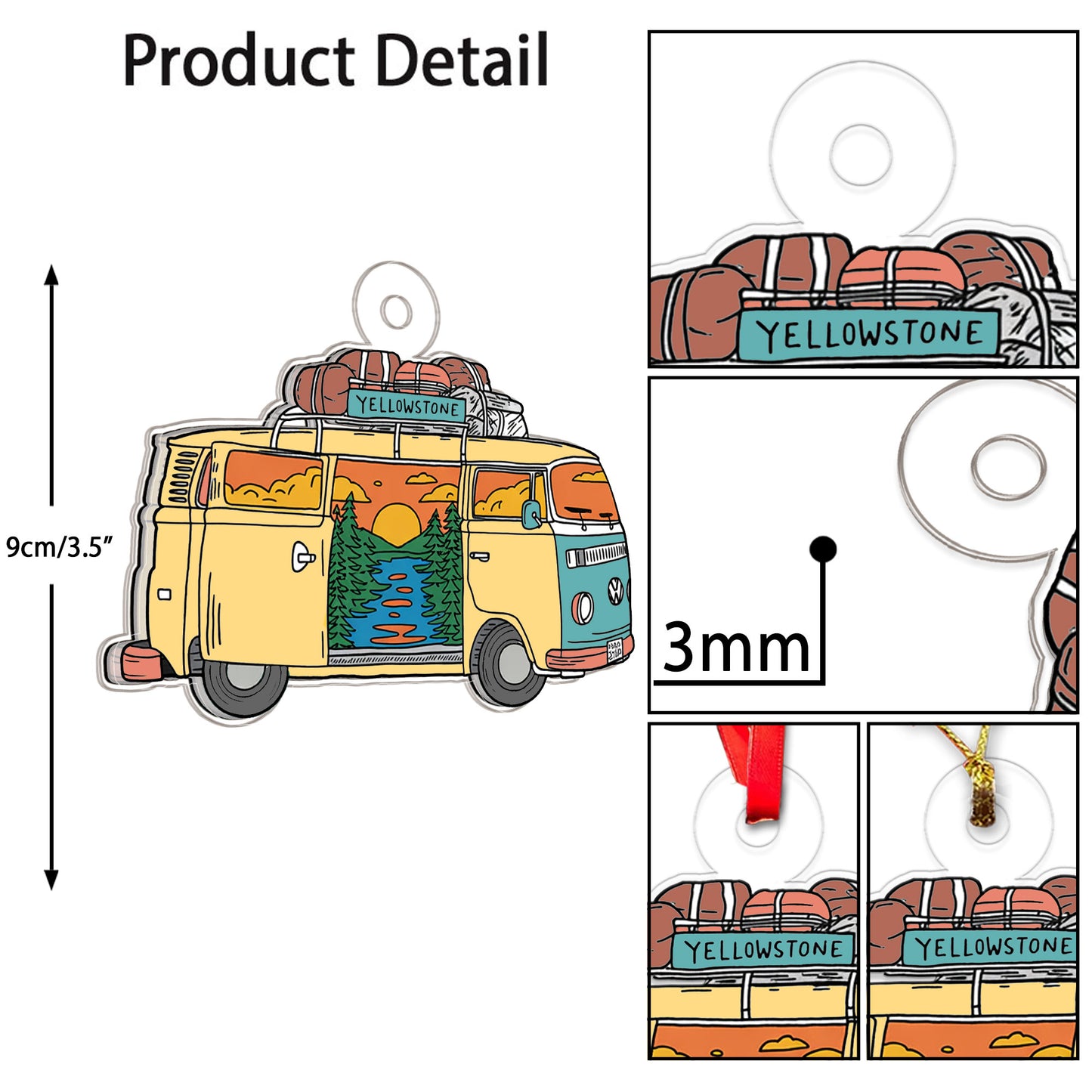 Yellowstone Road Trip Acrylic Ornament 4