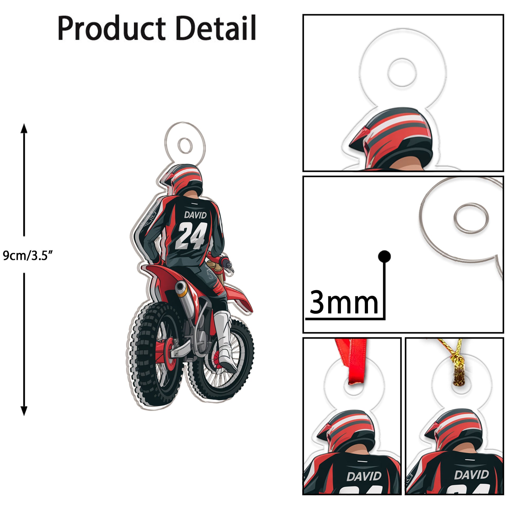 personalized ornament for Biker Racer-2 Acrylic Ornament Christmas Gift
