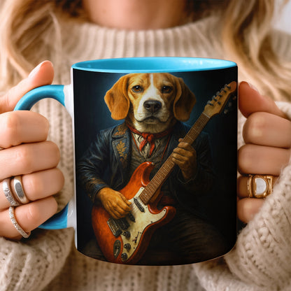 Custom Photo Dog Rock n Roll Mug Gift For Dog Lovers