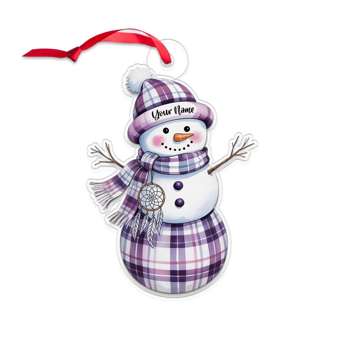 Personalized Snowman Warrior 1 Acrylic Ornament Christmas Gift