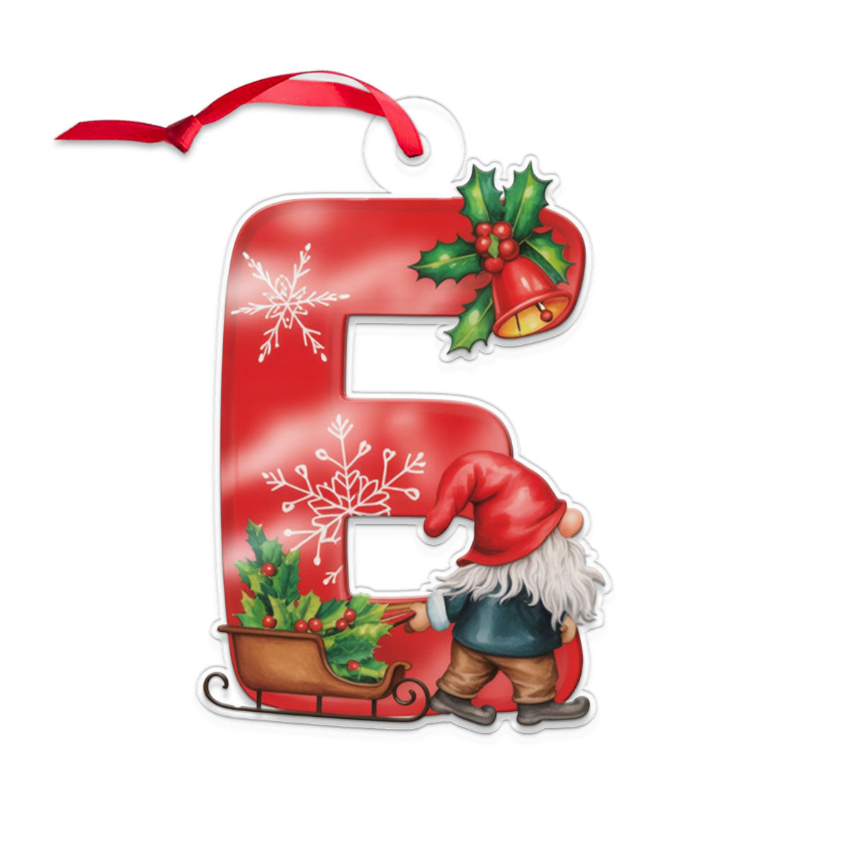 Christmas Initial Letter E Christmas Tree Acrylic Ornament Christmas Gift
