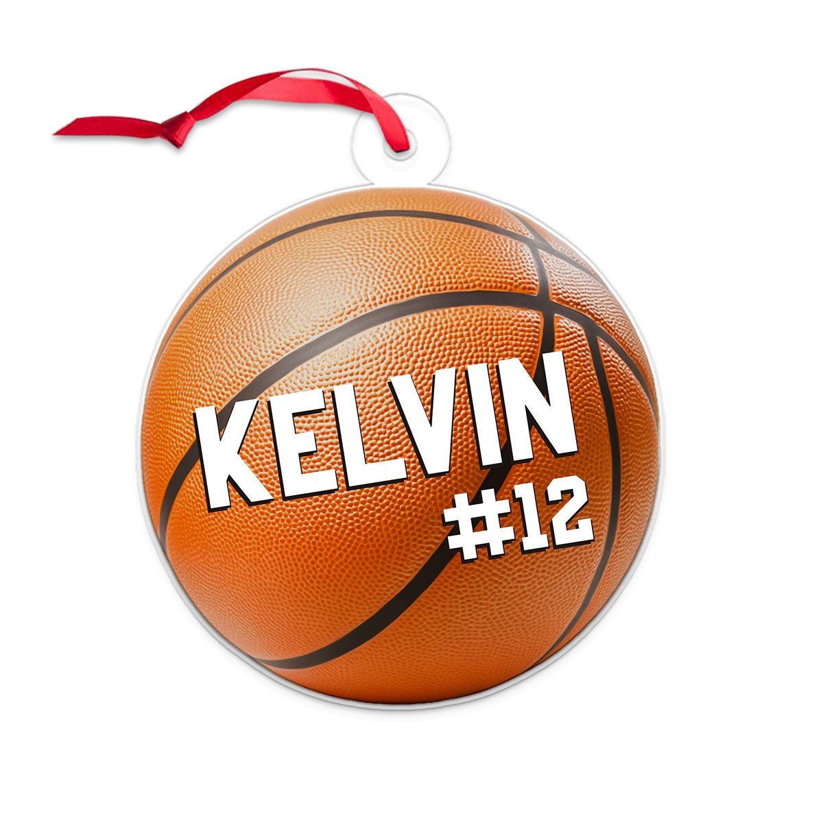 Custom Name And Number Basketball Xmas Acrylic Ornament Christmas Gift
