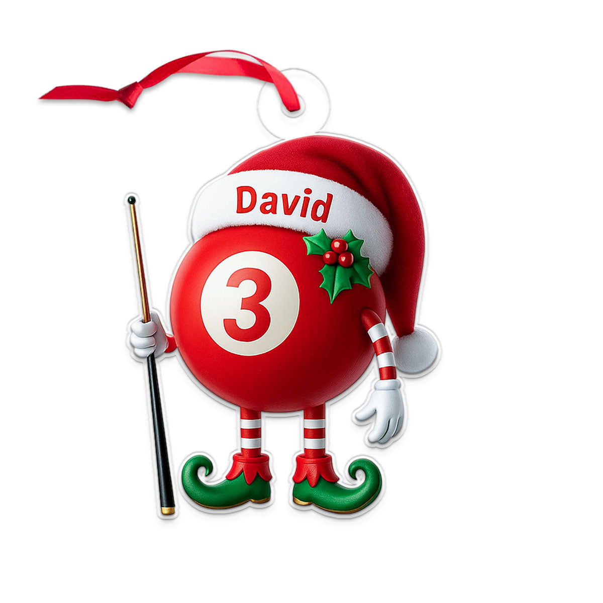 Custom Name Billiard Christmas