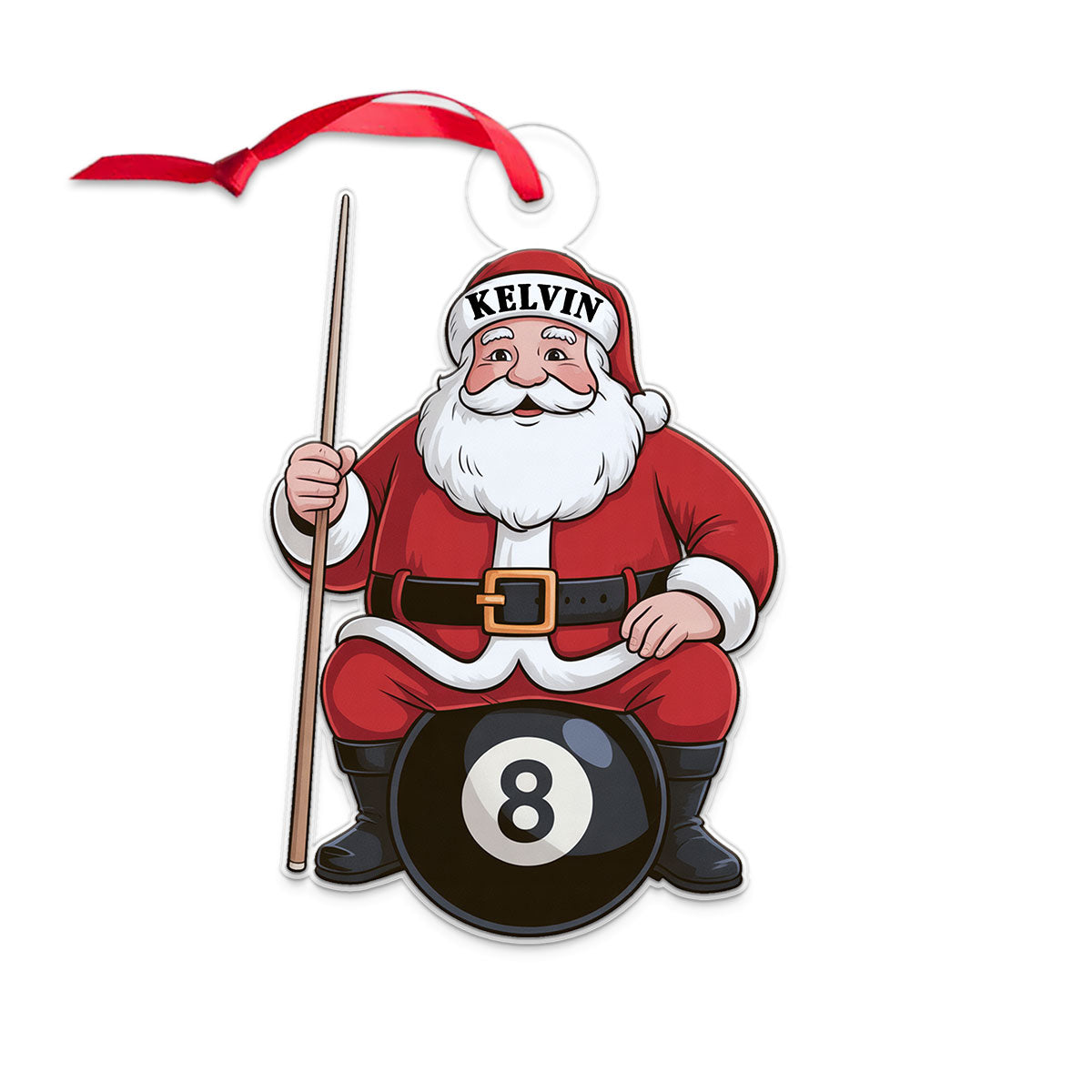 Custom Name Billiard Santa Claus
