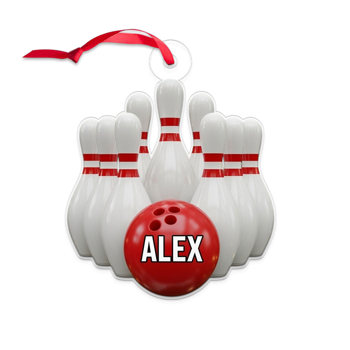 Custom Name Bowling Player copy Acrylic Ornament Christmas Gift