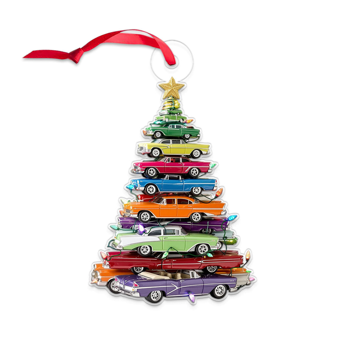 Custom Name Car Xmas Tree Acrylic Ornament Christmas Gift