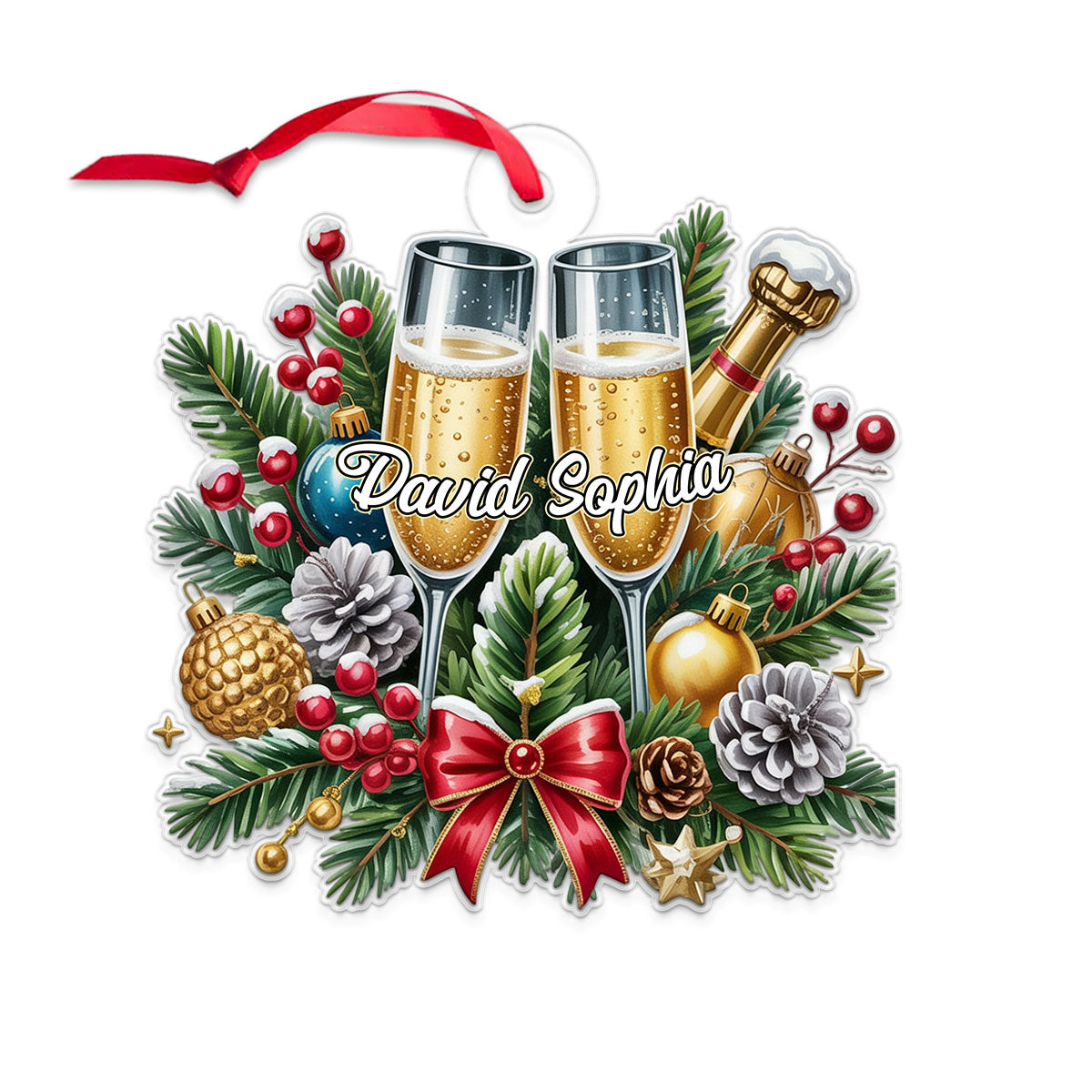 Custom Name Couple Champagne Lover