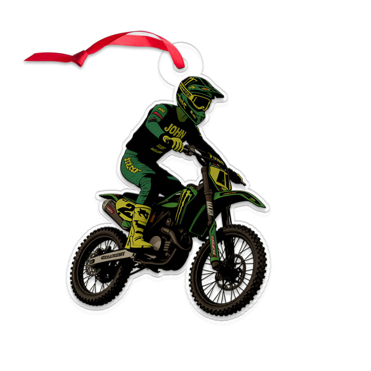Custom Name Motocross Christmas Ornament-1 Acrylic Ornament Christmas Gift