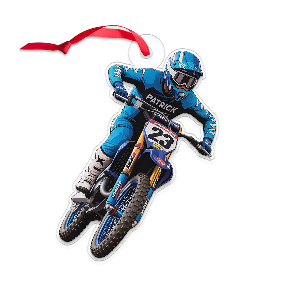 Custom Name Motocross Dirt Bike Christmas Ornament 2 Acrylic Ornament Christmas Gift