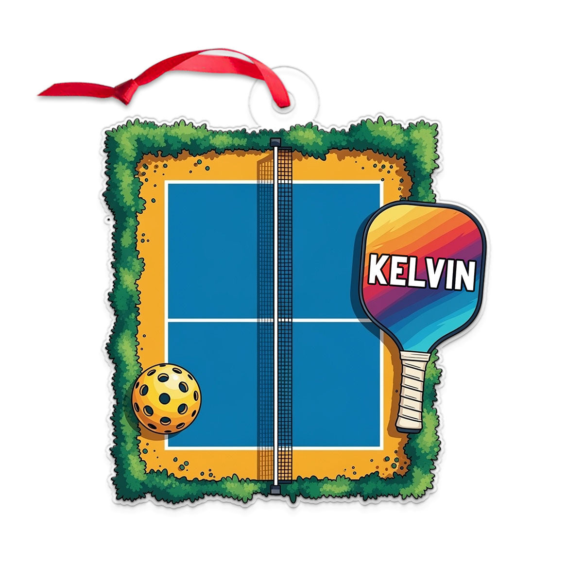 Custom Name Pickleball Xmas Acrylic Ornament Christmas Gift