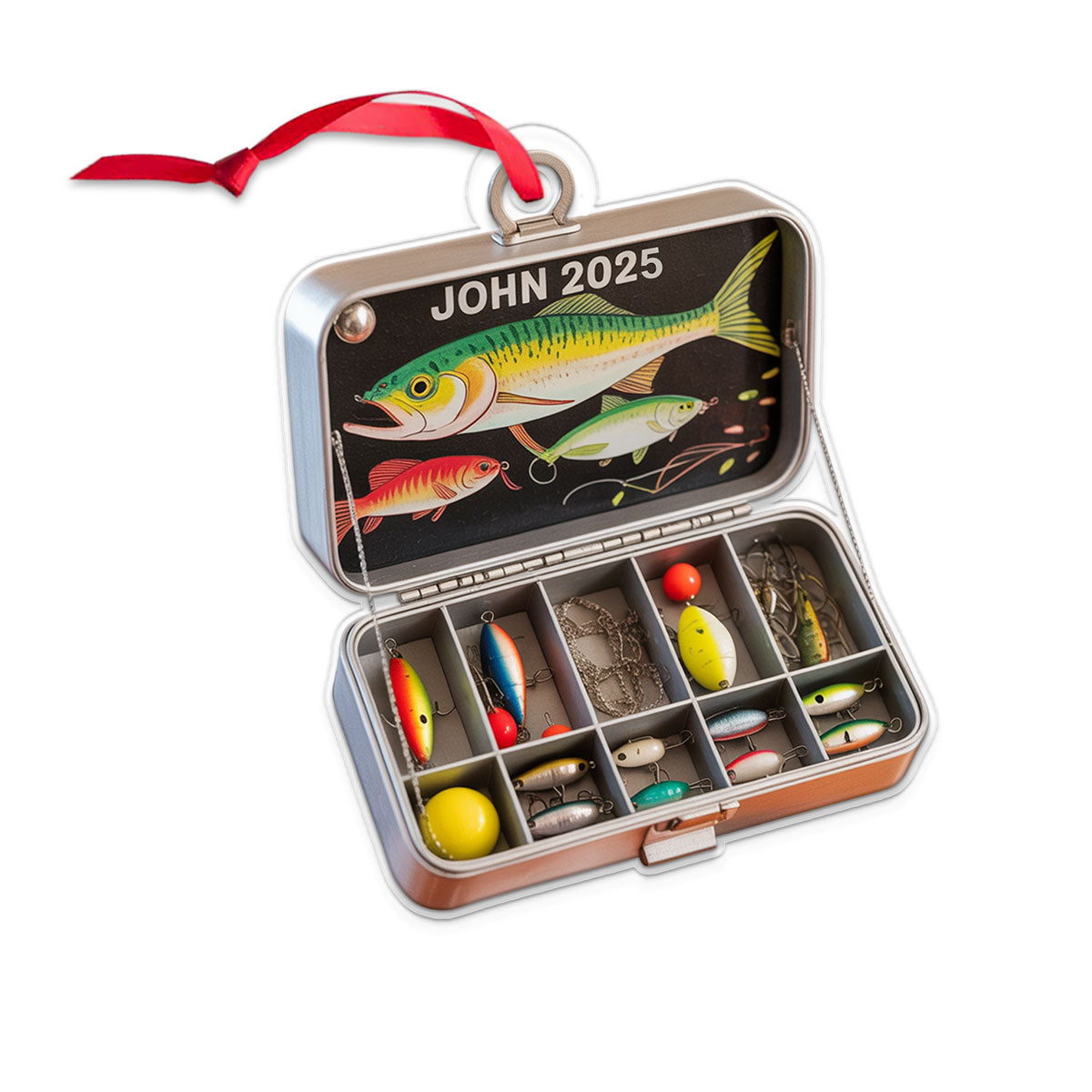 Fishing Tackle Box Acrylic Ornament Christmas Gift