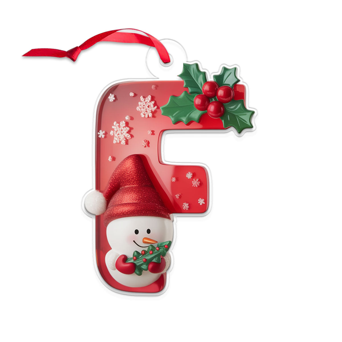 Letter F Acrylic Ornament Christmas Gift