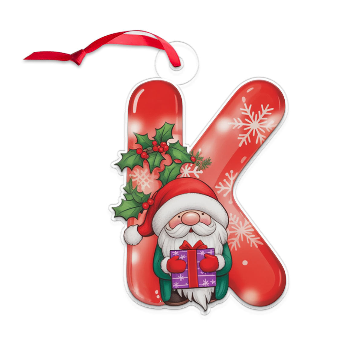 Letter K Acrylic Ornament copy Acrylic Ornament Christmas Gift