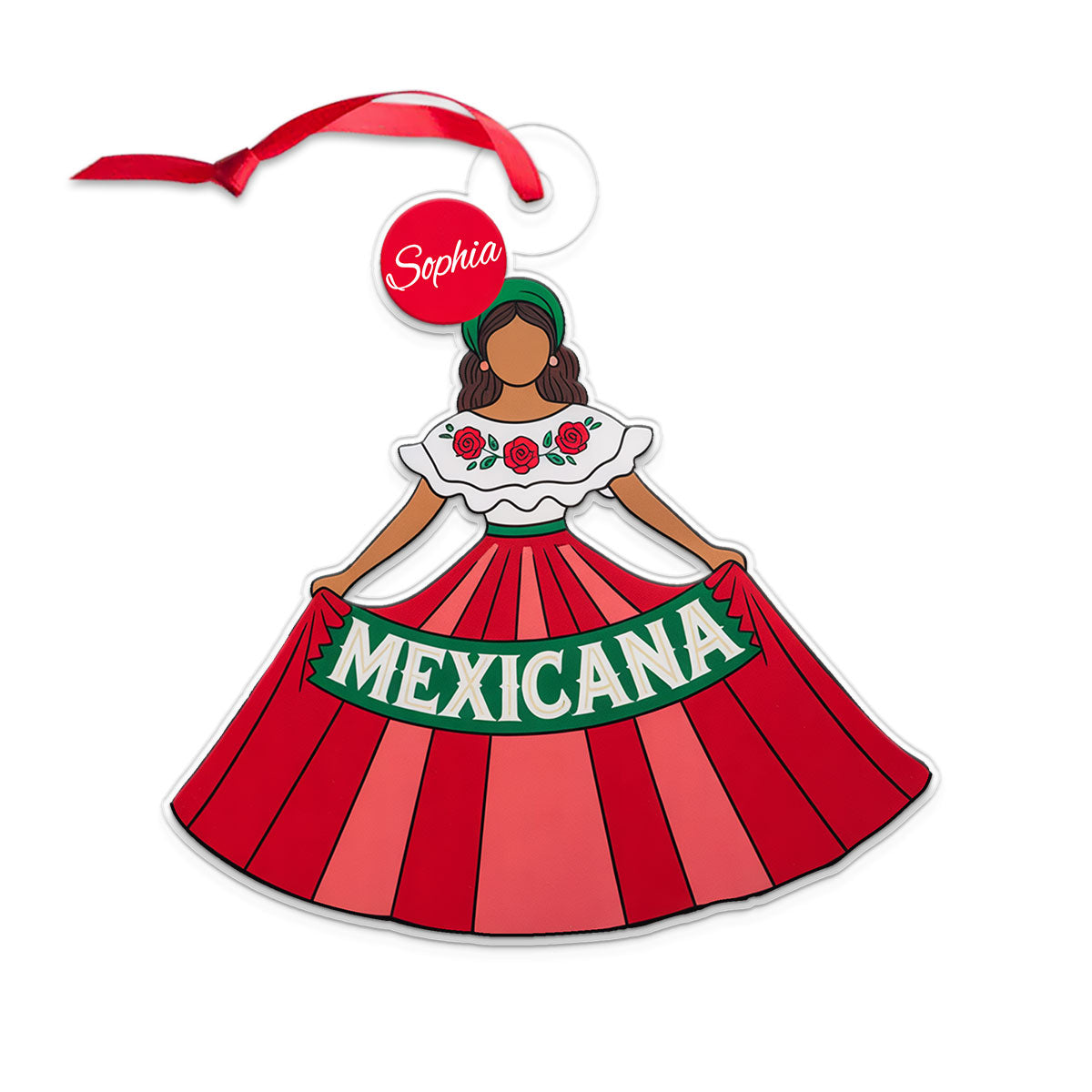 Custom Name Mexicana Acrylic Ornament Christmas Gift