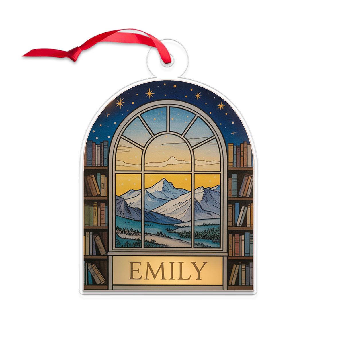 Personalized Night Court Bookshelf 4D Ornament 3 Acrylic Ornament Christmas Gift