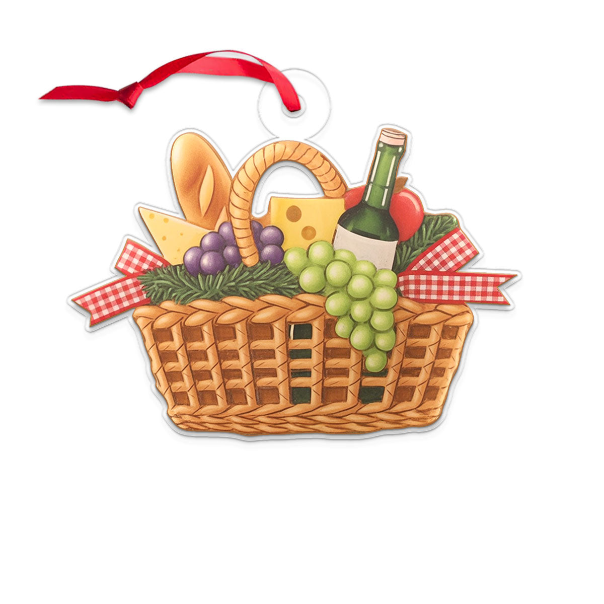 Personalized Picnic Basket Decorative Acrylic Ornament Christmas Gift