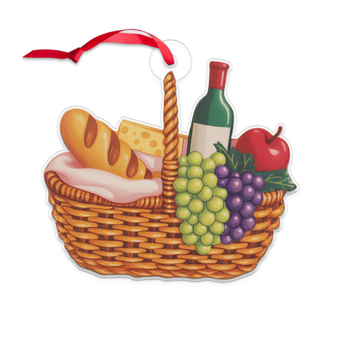 Custom Name Picnic Basket  Picnic Basket Decorative Acrylic Ornament Christmas Gift