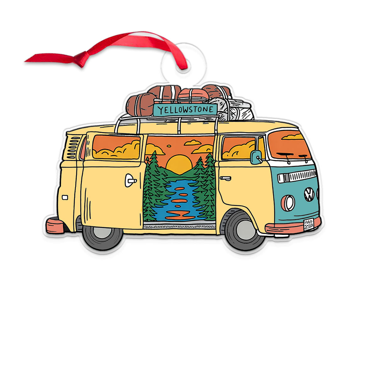Yellowstone Road Trip Acrylic Ornament 4