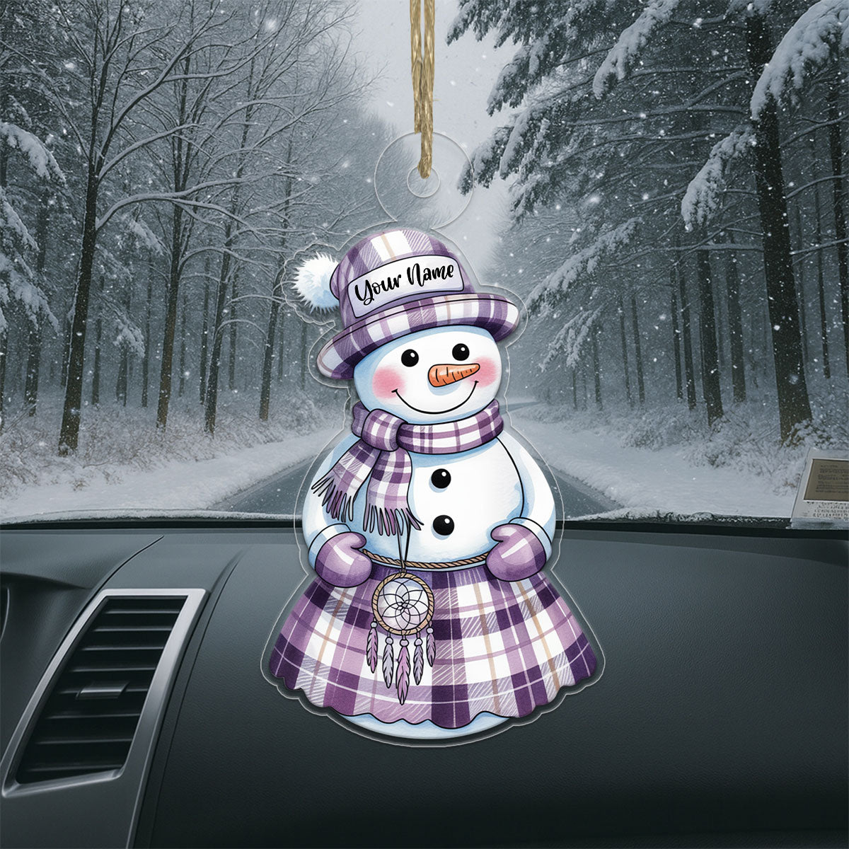 Personalized Snowman Warrior Acrylic Ornament Christmas Gift