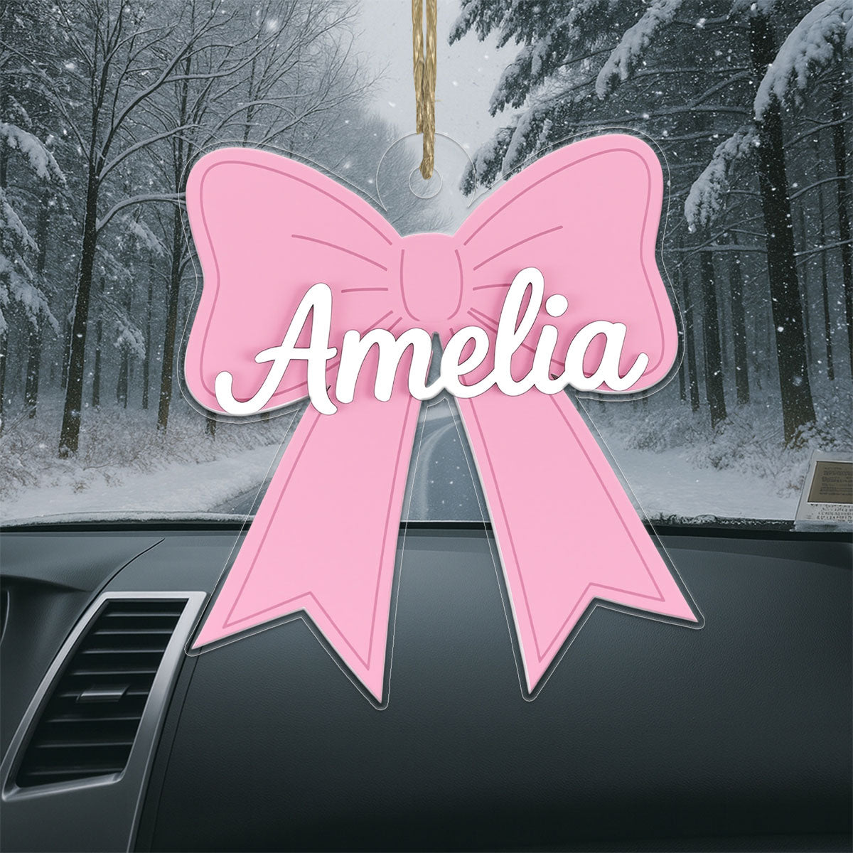 Personalized Pink Bow