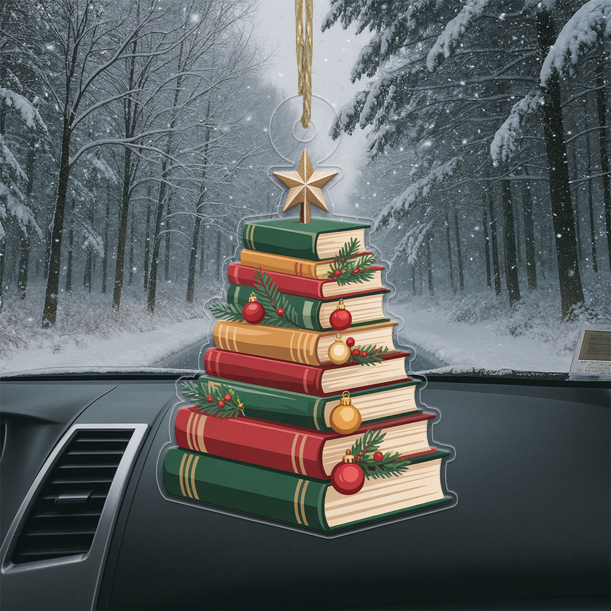 Christmas Book Tree Ornament Acrylic Ornament Christmas Gift