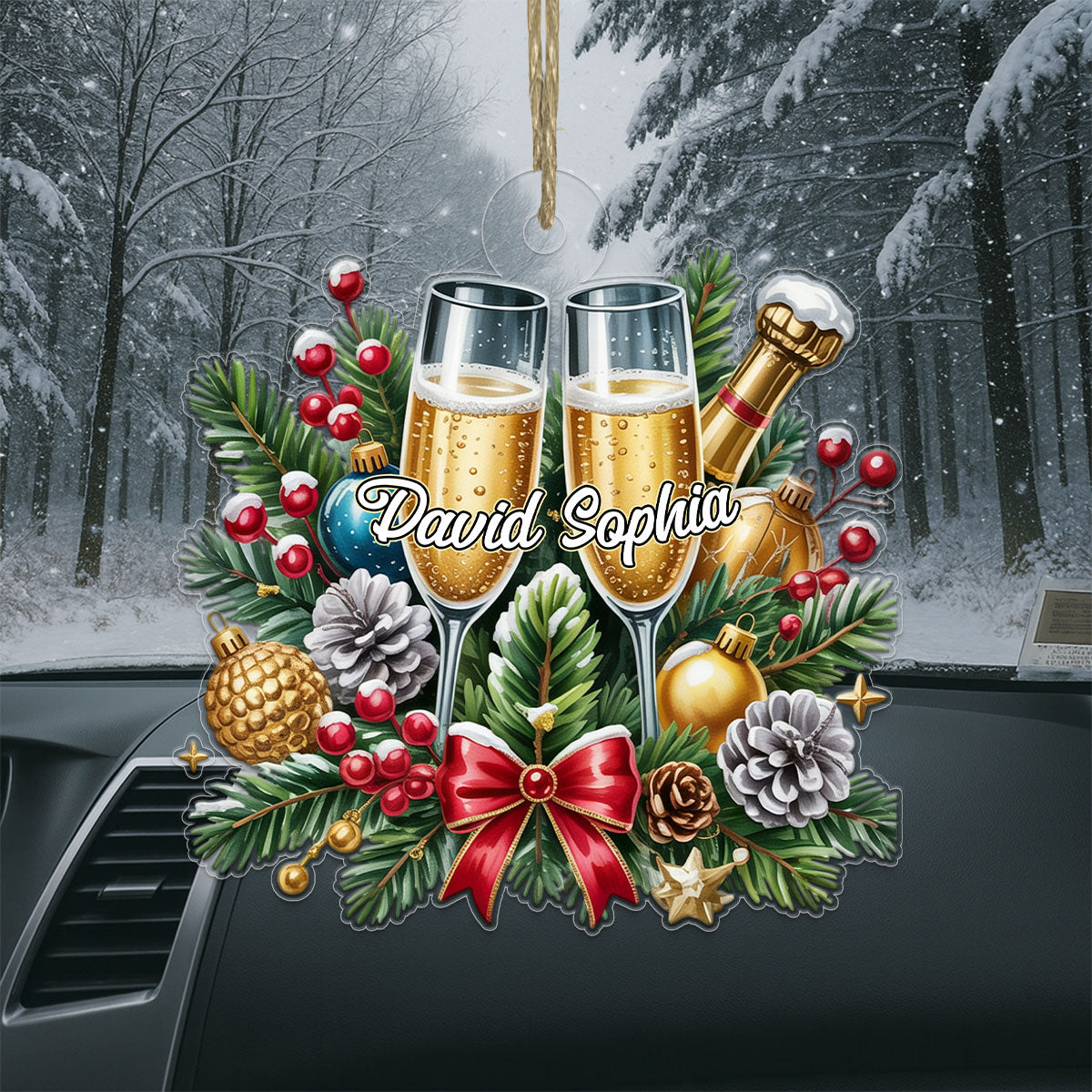 Custom Name Couple Champagne Lover