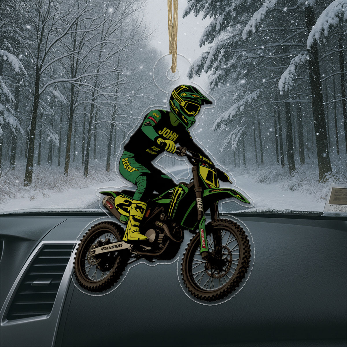 Custom Name Motocross Christmas Ornament-1 Acrylic Ornament Christmas Gift