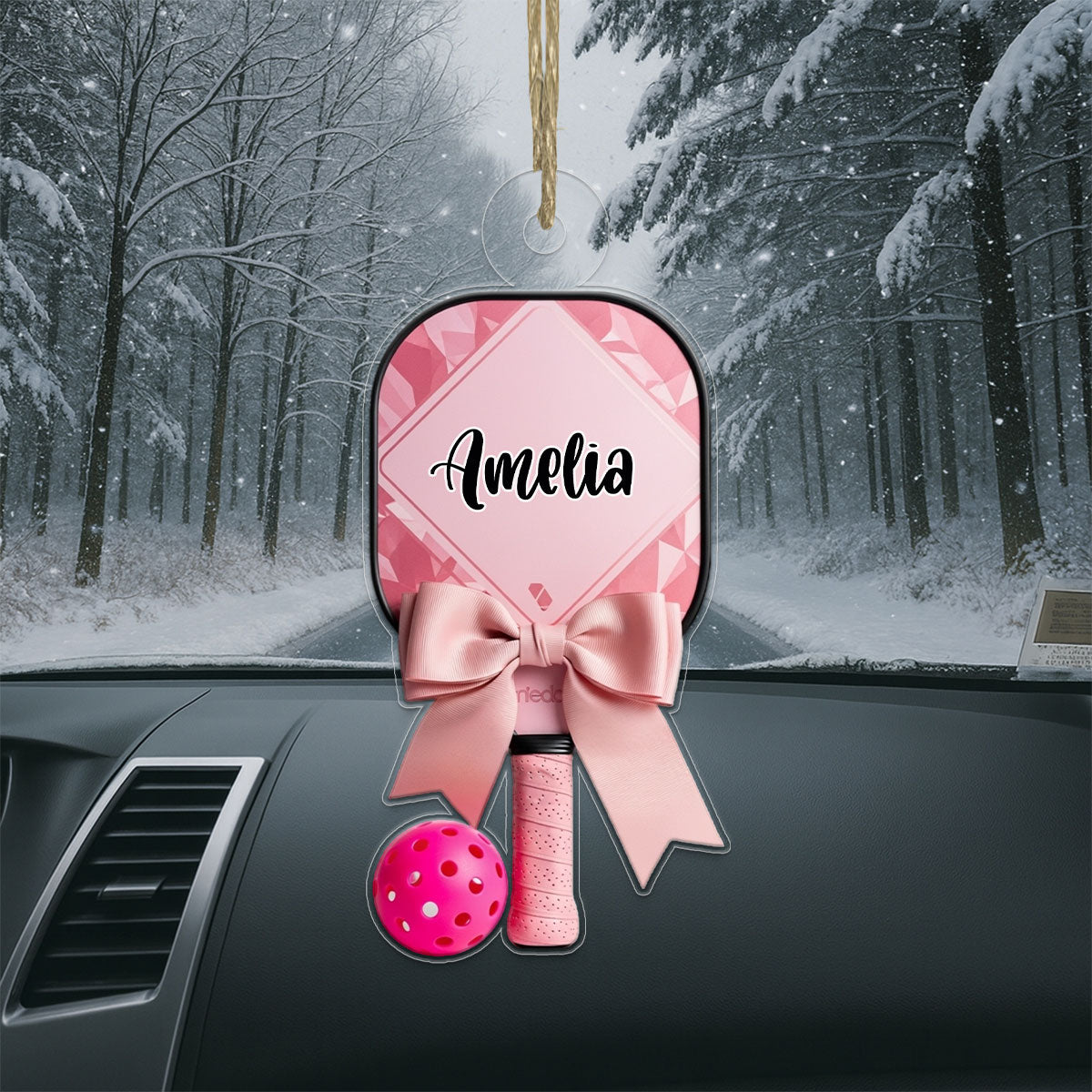 Custom Name Pickleball For Girl Acrylic Ornament Christmas Gift