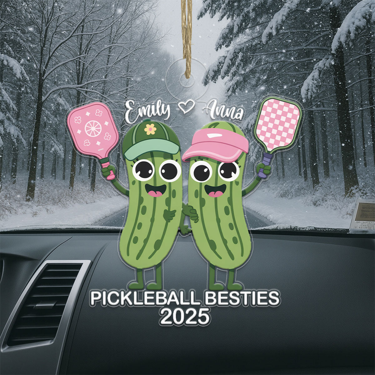 Custom Name Pickleball Friendship Acrylic Ornament Christmas Gift