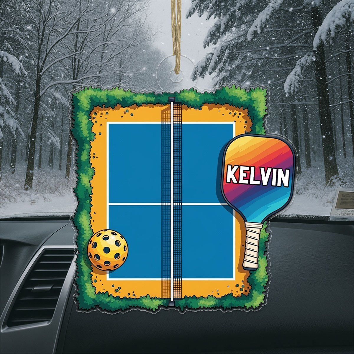 Custom Name Pickleball Xmas Acrylic Ornament Christmas Gift