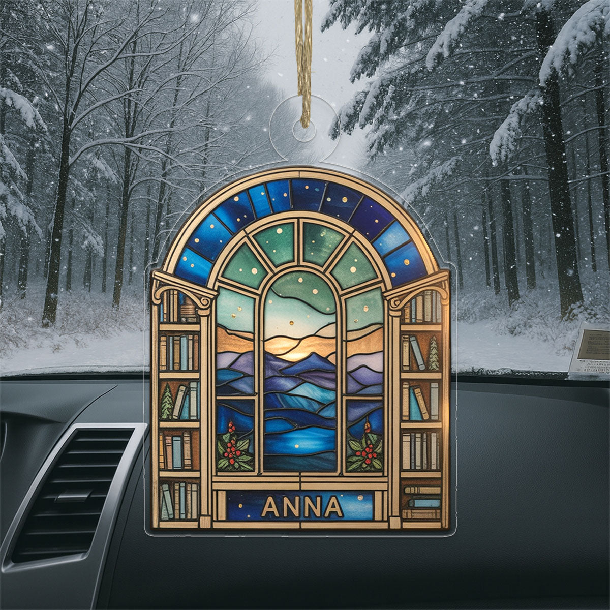 Custom Name Reading Lover Acrylic Ornament Christmas Gift