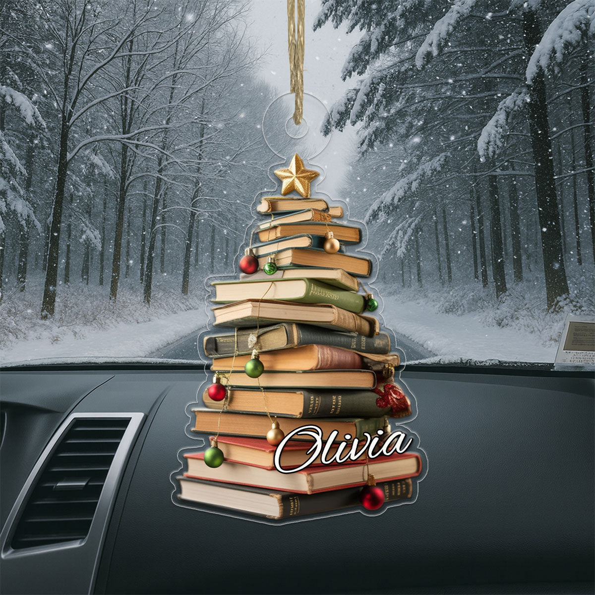 Custom Name Reading Xmas Acrylic Ornament Christmas Gift