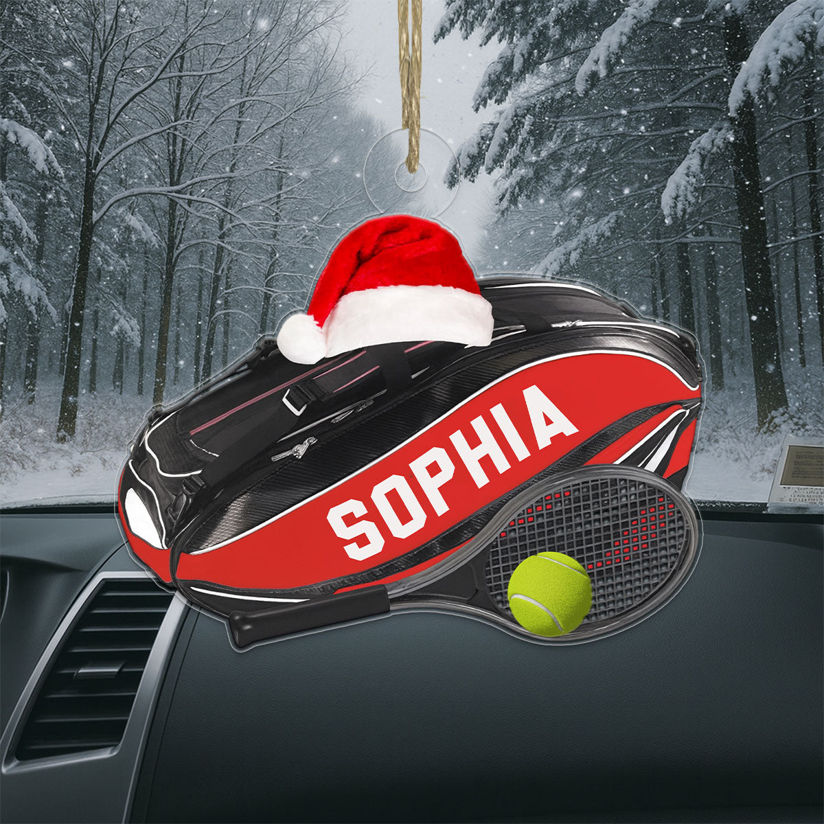 Custom Name Tennis Player Xmas Gift Acrylic Ornament Christmas Gift