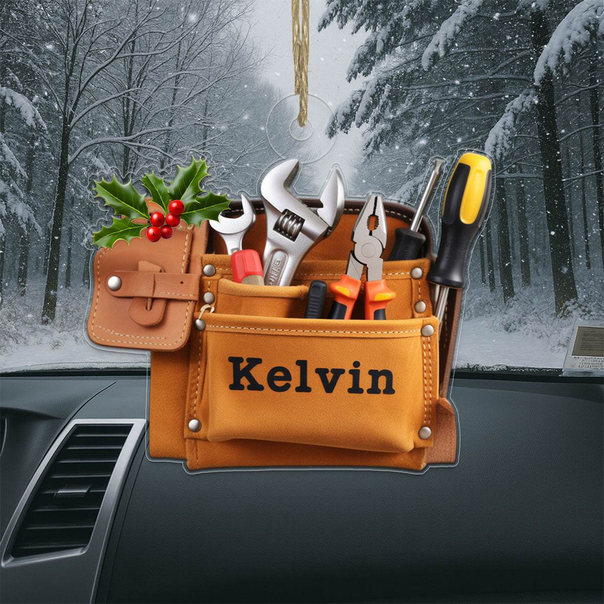 Custom Name Tools Belt Bag For Handyman Acrylic Ornament Christmas Gift