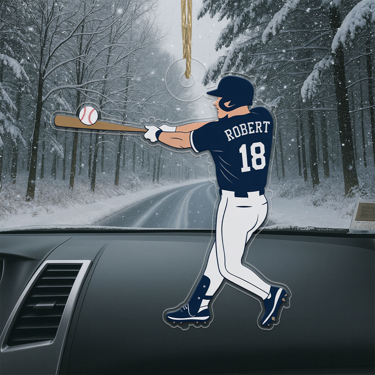 Custom Personalized Baseball Boy Acrylic Ornament Christmas Gift