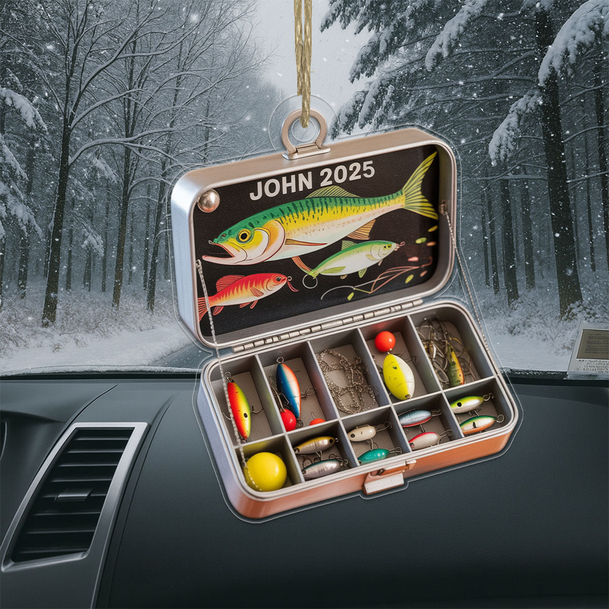 Fishing Tackle Box Acrylic Ornament Christmas Gift