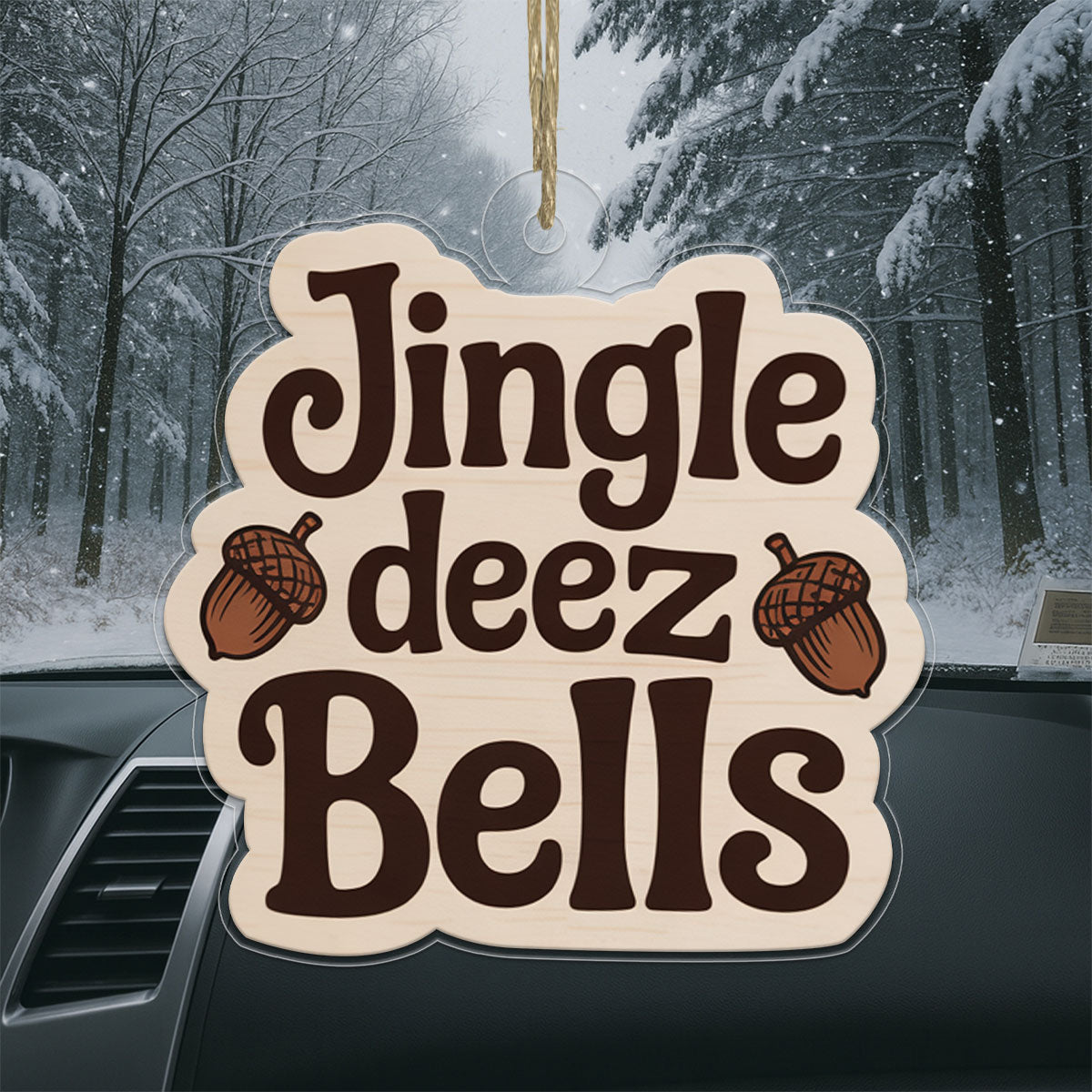 Funny Deez Nuts Ornament, Personalized Adult Humor Christmas Ornament, Custom Naughty Ornament, Gag Gift for Friend, Holiday Joke Decoration