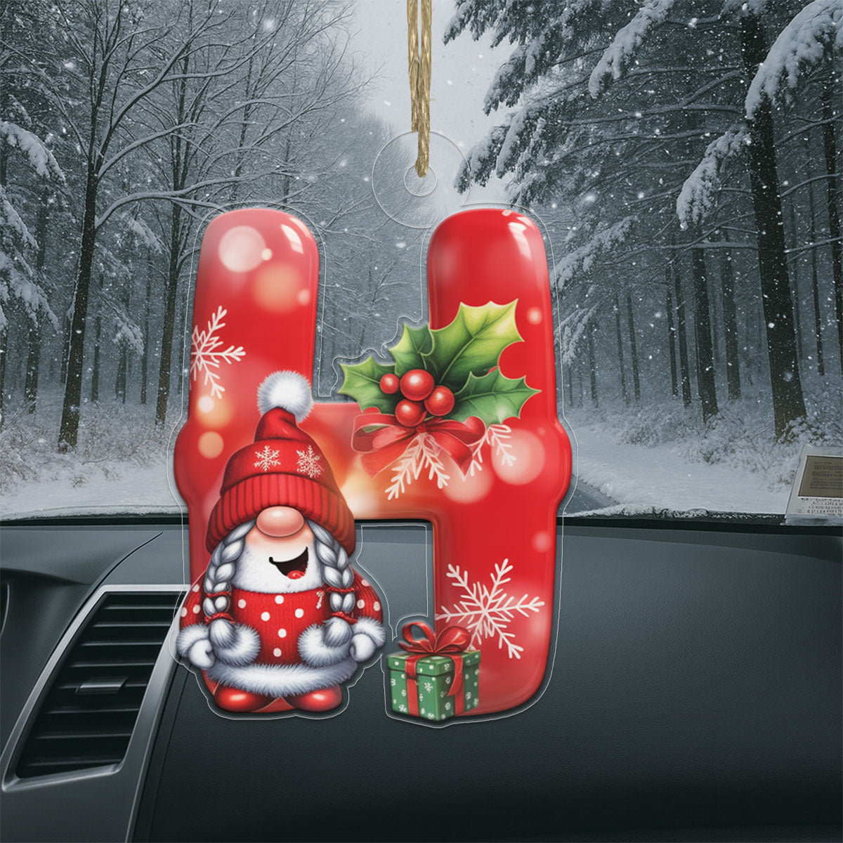 Letter H Acrylic Ornament Acrylic Ornament Christmas Gift